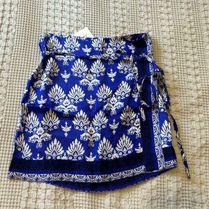 ZARA silky mini skirt wrap with tie detail NEW WITH TAGS size small